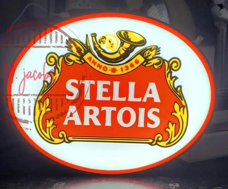 Belle boîte lumineuse/panneau d'affichage Stella Artois en b, Collections, Marques & Objets publicitaires, Neuf, Table lumineuse ou lampe (néon)