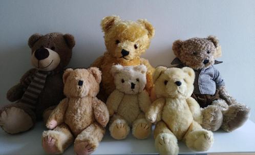 Teddy beren, de grootste en 3 kleine eerder verzamel beren, Verzamelen, Beren en Cherished Teddies, Gebruikt, Stoffen beer, Ophalen of Verzenden