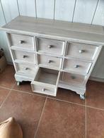 massieve landelijke apotheek kastje in white wash eik, Ophalen, Gebruikt