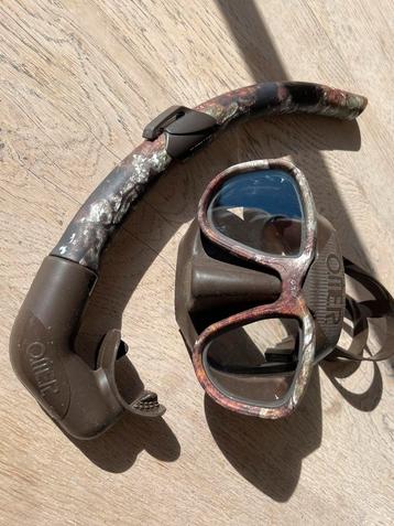 Snorkelset Omer legergroene kleur camouflage beschikbaar voor biedingen