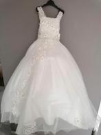 Bruidsmeisjes kleed met hoepel (voor 6 a 10 jarige), ANDERE, Wit, Zo goed als nieuw, Bruidsmeisjeskleding