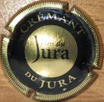 Crémant du Jura capsule glanzend goud & zwart nr 10a, Verzamelen, Wijnen, Nieuw, Frankrijk, Witte wijn, Ophalen of Verzenden