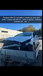 Peugeot 308cc crashte, Auto's, Peugeot, Voorwielaandrijving, Euro 5, Zwart, Cabriolet