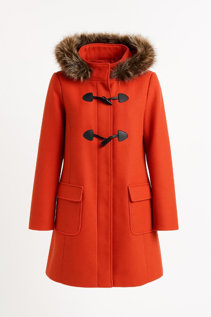 mantel van La Redoute maat 38, Kleding | Dames, Jassen | Winter, Zo goed als nieuw, Maat 38/40 (M), Oranje, Ophalen of Verzenden