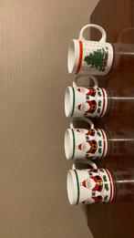 Set van 4 kerstbekers, Ophalen of Verzenden, Zo goed als nieuw