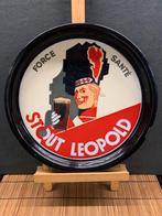 Emaille dienblad STOUT LEOPOLD, Verzamelen, Ophalen, Gebruikt, Reclamebord