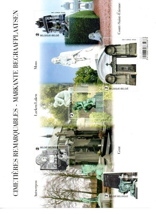 B0031 Cimetières distinctifs BL294 4967-71**, Timbres & Monnaies, Timbres | Europe | Belgique, Non oblitéré, Art, Sans timbre