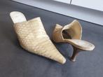 Python 36-puntige leren muiltjes, Beige, Gedragen, Sandalen of Muiltjes, Ophalen of Verzenden