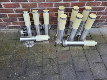 Tuinlampen RVS 11 st. 2 soorten  beschikbaar voor biedingen