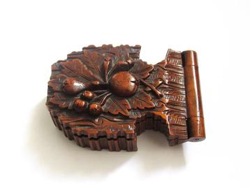 Antieke Jugendstil houten zakhorloge etui, Zwarte Woud beschikbaar voor biedingen