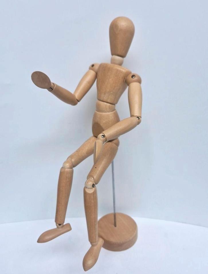 🤎 Houten Tekenpop, Antiquités & Art, Art | Sculptures & Bois, Enlèvement ou Envoi