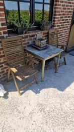 Houten tuinset, Tuin en Terras, Tuinsets en Loungesets, Gebruikt, Bijzettafel, Tuinset, Hout
