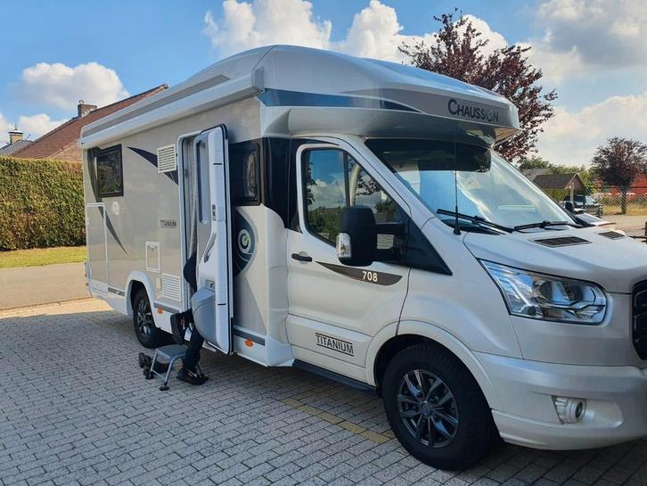 Chausson 708 titanium, Caravans en Kamperen, Mobilhomes, Particulier, Chausson, Ford, Diesel, Automaat, Douche, Navigatie, Omvormer