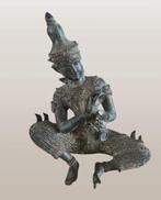 Thaïlande: musicien, bronze vert 1,350 kg. Sceau en plomb., Enlèvement ou Envoi