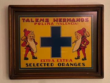 lijst met oude affiche sinaasappel POLINA   beschikbaar voor biedingen