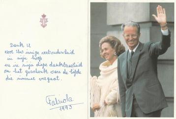 Bedankkaart bij overlijden Koning Boudewijn beschikbaar voor biedingen