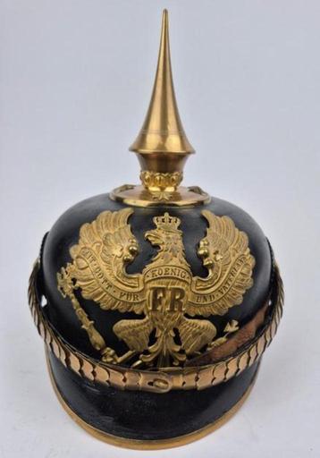 Train-Bat. Pickelhaube voor officier, NEAR MINT ! WO1,WW1 beschikbaar voor biedingen