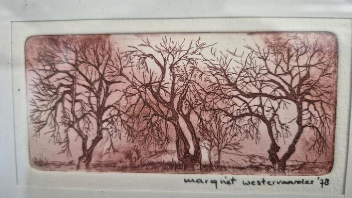 3 originele etsen van Margriet Westervaarder, Antiquités & Art, Art | Eaux-fortes & Gravures, Enlèvement