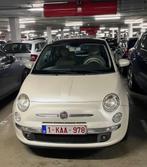 Fiat 500 Lounge - parelmoer - 2009 - panoramisch dak, Voorwielaandrijving, 4 zetels, Stof, Beige