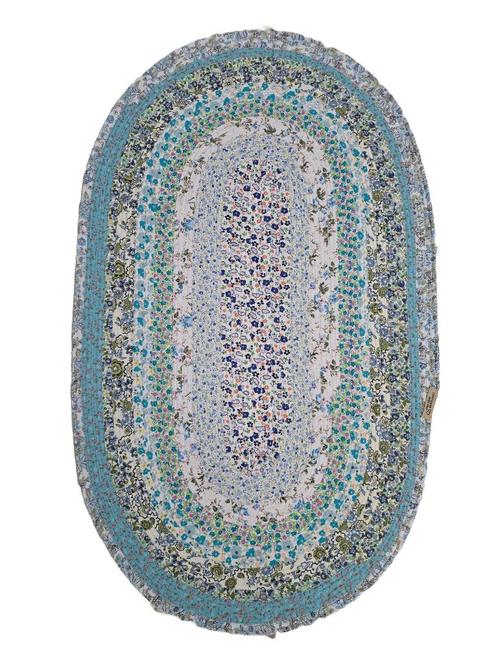 Uniek ovaal vloerkleed - 94x57cm/handgemaakt/cadeau-idee, Huis en Inrichting, Woonaccessoires | Overige, Nieuw, Ophalen of Verzenden