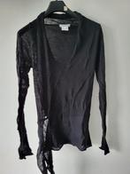 Sarah Pacini fijngebreide wollen trui met V-hals en knoop, Sarah Pacini, Zwart, Ophalen of Verzenden, Zo goed als nieuw