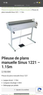 Plieuse de plan manuelle sinus, Ophalen, Zo goed als nieuw