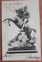 ANTWERPEN : postkaart 1903/ Sint-Joris met de draak zegel 5, Verzamelen, Gelopen, Antwerpen, Ophalen of Verzenden, Voor 1920