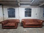 Springvale Chesterfield  cognac leder super mooie set, Ophalen of Verzenden, Gebruikt, Leer