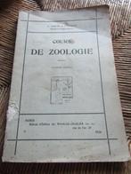 cours de zoologie O Terfve et P Turlot 1936, Utilisé, Enlèvement ou Envoi