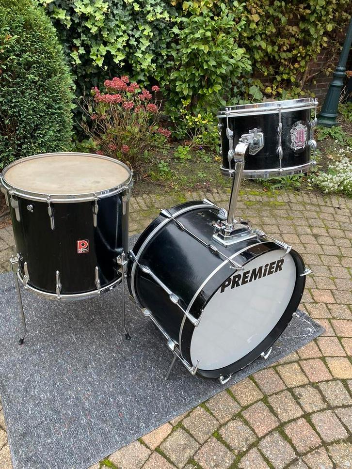 Ensemble de batterie vintage Premier, Musique & Instruments, Batteries & Percussions, Comme neuf, Premier, Enlèvement