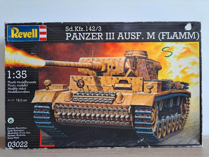 Revell 03022 - Panzer III AUSF . M (FLAMM) (1/35), Hobby en Vrije tijd, Modelbouw | Auto's en Voertuigen, Nieuw, Tank, 1:32 tot 1:50