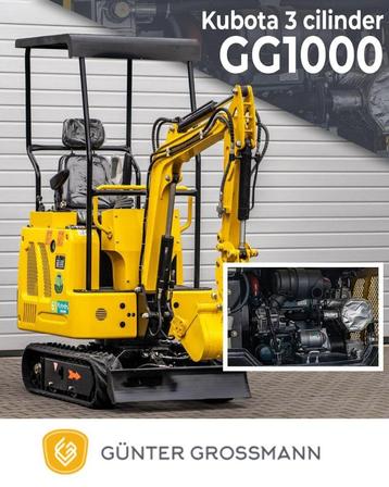 GG1000 3 cilinder kubota incl minigraver minigraver minipell beschikbaar voor biedingen