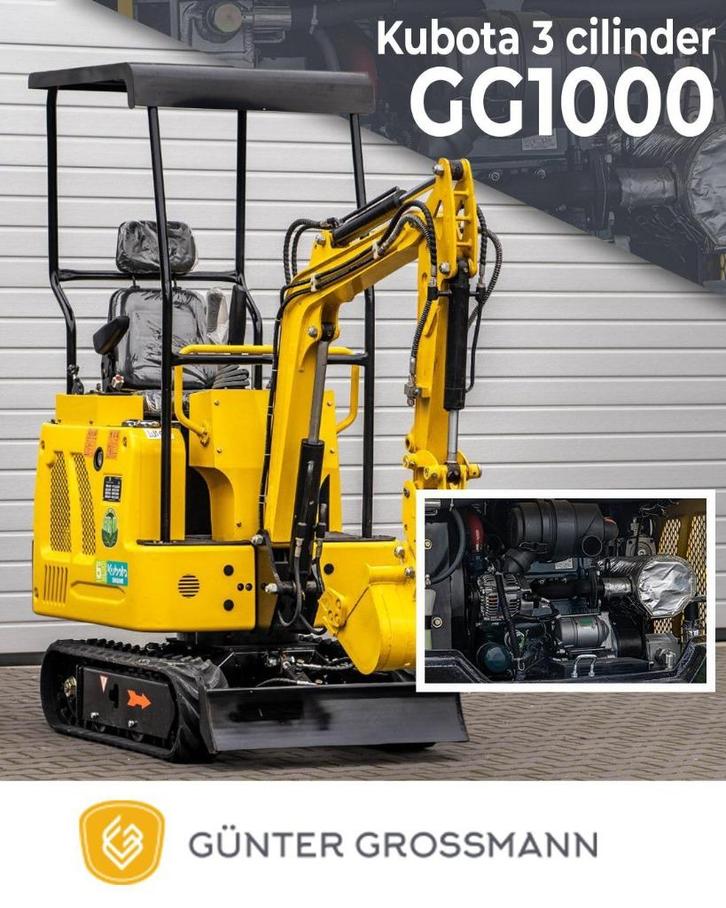 GG1000 3 cilinder kubota incl minigraver minigraver minipell, Doe-het-zelf en Bouw, Gereedschap | Handgereedschap, Nieuw, Ophalen
