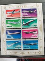 Noord-Korea 1978 - vliegtuigen - Concorde, Tupolev, Airbus, Vliegtuigen, Ophalen of Verzenden, Gestempeld