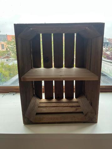 2 Vintage fruitkisten / nachtkastjes, Huis en Inrichting, Woonaccessoires | Kisten, Ophalen, Gebruikt