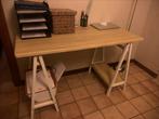 Bureau tafel met metalen schragen, Huis en Inrichting, Bureaus, Ophalen, Bureau