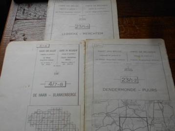 47 oude stafkaarten, alte militar karte beschikbaar voor biedingen