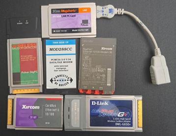 Lot PCMCIA kaarten (apart verkrijgbaar)
