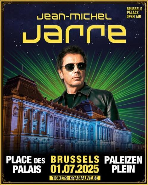 Jean-Michel Jarre - Brussels Palace Open Air 01/07/2025, Tickets en Kaartjes, Concerten | Overige, Twee personen, Juli