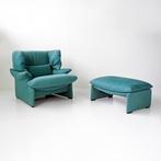 Cassina Portovenere + hocker – Vico Magistretti, Italie, Huis en Inrichting, Fauteuils, 75 tot 100 cm, Ophalen of Verzenden, Zo goed als nieuw