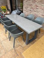 Tuintafel met 6 stoelen, Tuin en Terras, Tuinsets en Loungesets, Ophalen, Zo goed als nieuw, Aluminium