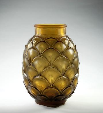 Val Saint Lambert - Luxval - Vase Coqueret patiné - VSL beschikbaar voor biedingen
