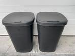 2 zwarte vuilbakken Ikea, Huis en Inrichting, Woonaccessoires | Prullenbakken, Kunststof, Gebruikt, 50 tot 75 cm, 40 liter of meer