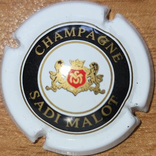 Champagnecapsule Sadi MALOT wit & zwart nr 43, Verzamelen, Wijnen, Nieuw, Champagne, Frankrijk, Ophalen of Verzenden