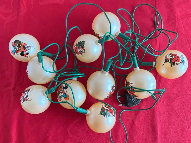 Guirlande lumineuse avec boules de Noël Disney, Divers, Noël, Utilisé, Enlèvement ou Envoi