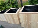 Actie! Grote Plantenbakken in Steigerhout – 10% korting, Tuin en Terras, Ophalen, Vierkant, Nieuw, 60 tot 100 cm