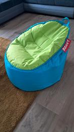 Zitzak beany groen blauw, Enlèvement, Comme neuf, Vert, Pouf