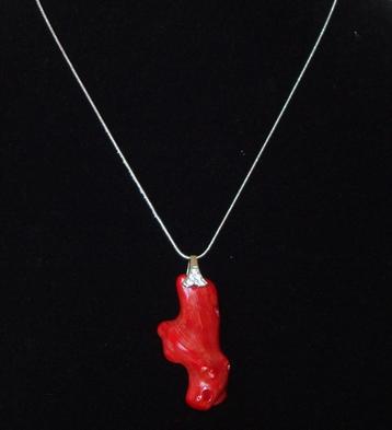 Ketting met grote hanger van koraaltak beschikbaar voor biedingen