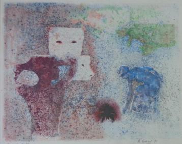 ANDRE GOEZU / ROSE DES SABLES / MONOTYPE / 72x85cm / KADER, Enlèvement
