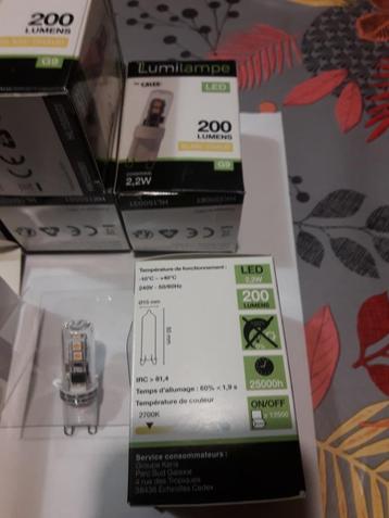 Lot 7 ampoules LED G9 beschikbaar voor biedingen